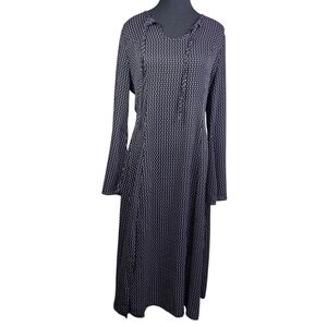 Disturbia Chandra 70's Black and White Midi Dress  Size 12